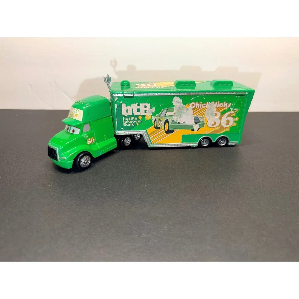 Disney Pixar Cars Mattel Chick Hicks Hauler Truck Trailer Green hTB 86